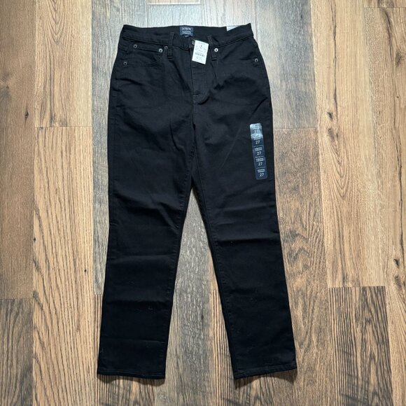 J. Crew Factory Essential Straight Jean All Day Stretch Black Size 27 New W/ Tag - Picture 2 of 5